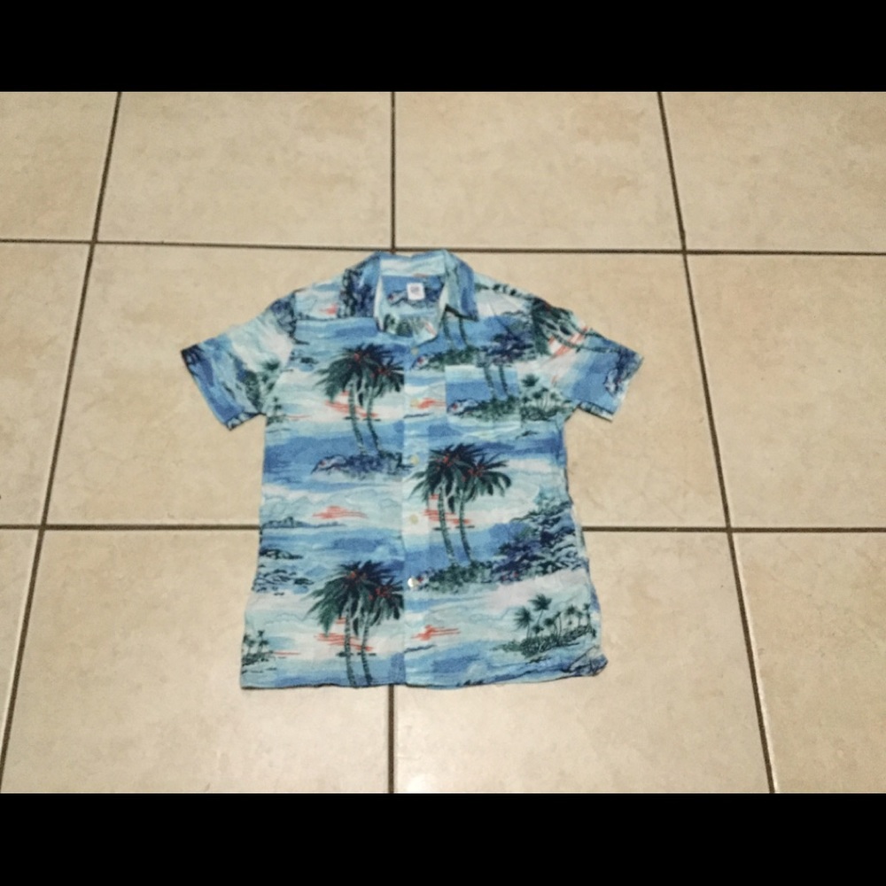 Gap Boys Palm Tree Button Down